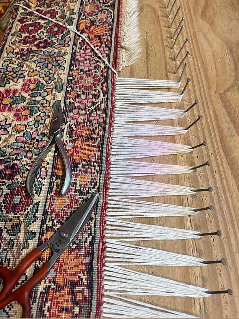Franges renouées dans la teinte d'origine
